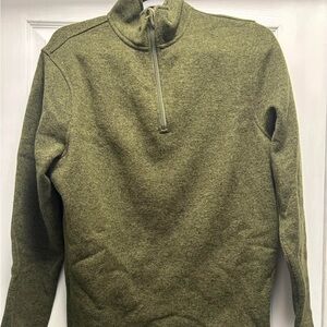 J. Crew Men's Zip Up Sweater in Olive